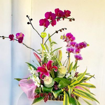 Arreglo Floral con orquídeas